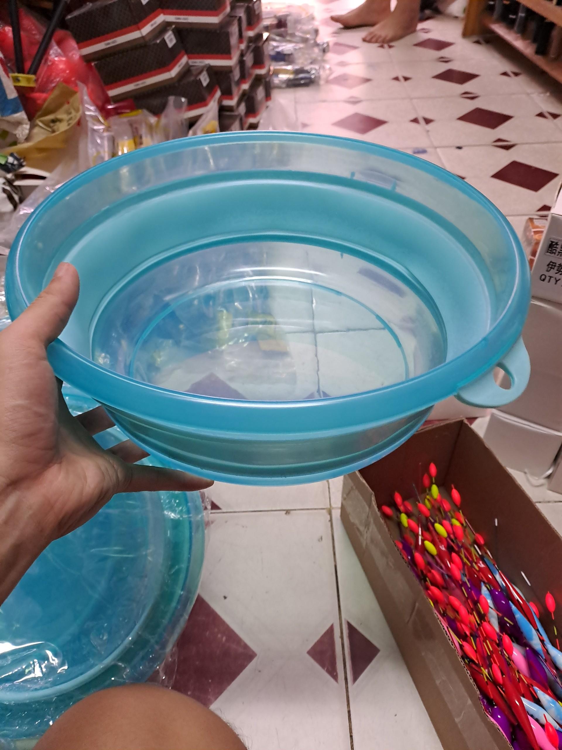 Bát trộn mồi silicon có thể gấp gọn - thau trộn mồi