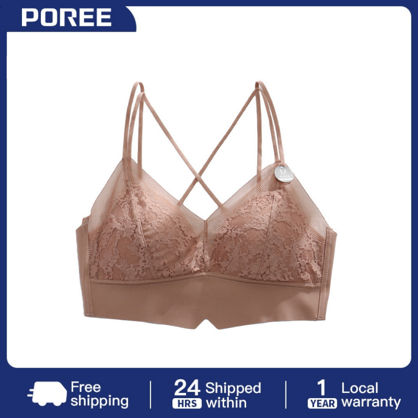 Bra Áo lót ngực nữ thời trang mặc ngoài Croptop phối ren Pháp không gọng, mút mỏng nâng ngực, dây đan 2 kiểu siêu xinh cao Cấp Flyco FA8003 - Hàng Nhập Khẩu - cúp cao su cố định lưng đẹp hai sexy ao lot có xịn Việt Nam tla tla