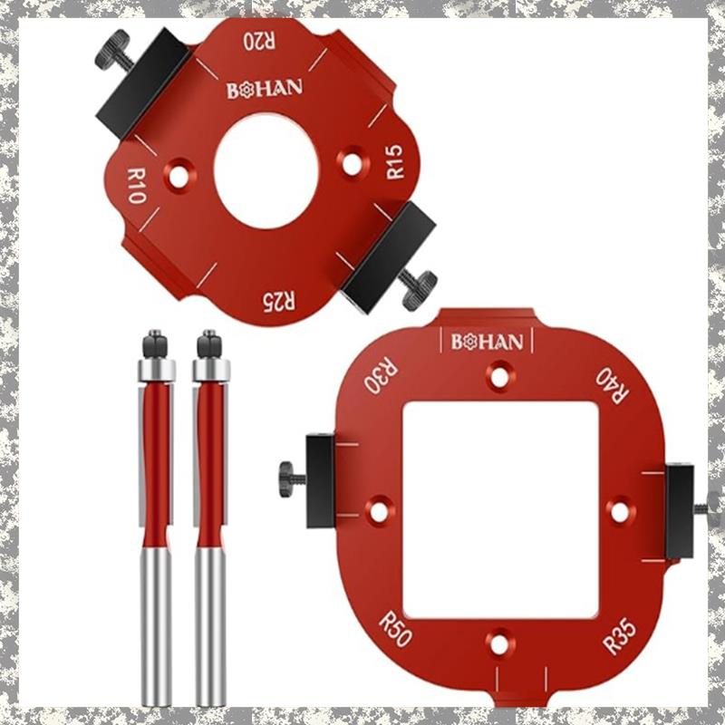 (YTSN) Corner Radius Milling Templates Aluminium Alloy Radius Jig Router Templates R10 R15 R20 R25 Radius Jig Router Stencils