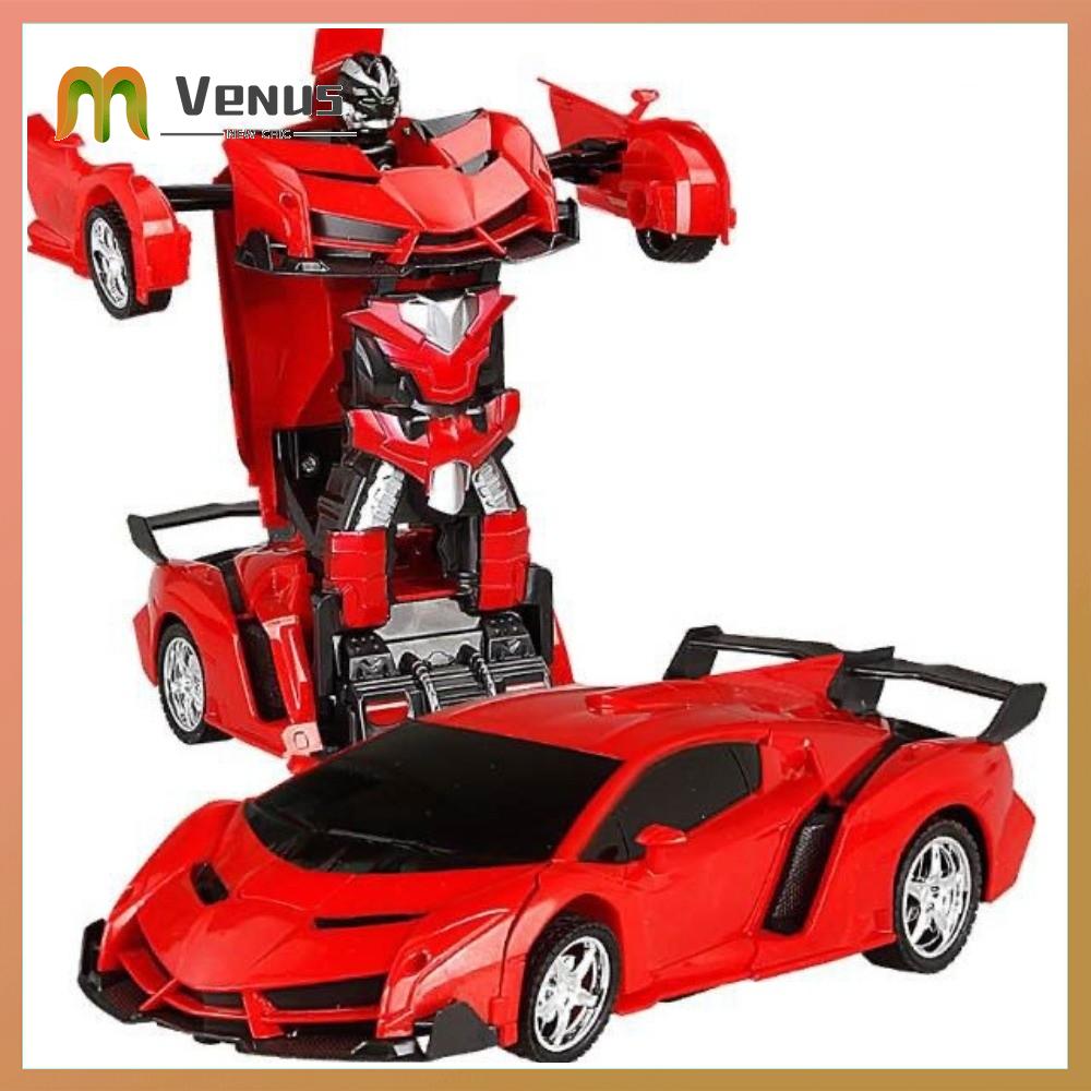 PZJBDI SHOP 2 trong 1 Xe robot biến hình Biến dạng một phím Điều khiển từ xa Xe biến hình  Đồ chơi cho bé trai Quà tặng