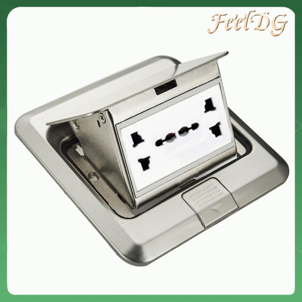 FEELDG Dày hơn Ổ cắm điện trên sàn Ổ cắm 6 chân Tiết kiệm không gian Ổ cắm ẩn Sáng tạo Đã tích hợp Ổ cắm điện Sử dụng tại nhà văn phòng