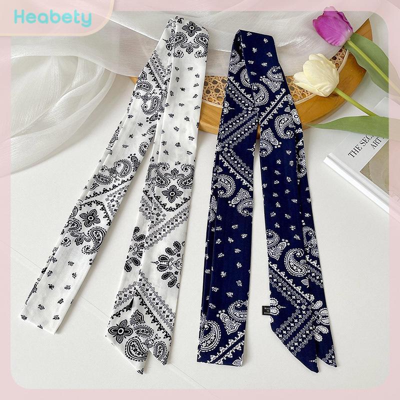 Heabety ผ้าพันคอลูกไม้แบบฝรั่งเศสสำหรับฤดูร้อนผ้าริบบิ้นยาวปักแบบกลวงพร้อมเข็มขัดผูกผมกระเป๋าถือสำหรับตกแต่งผ้าพันคอยาว ราคา 37 บาท*ส่งฟรี