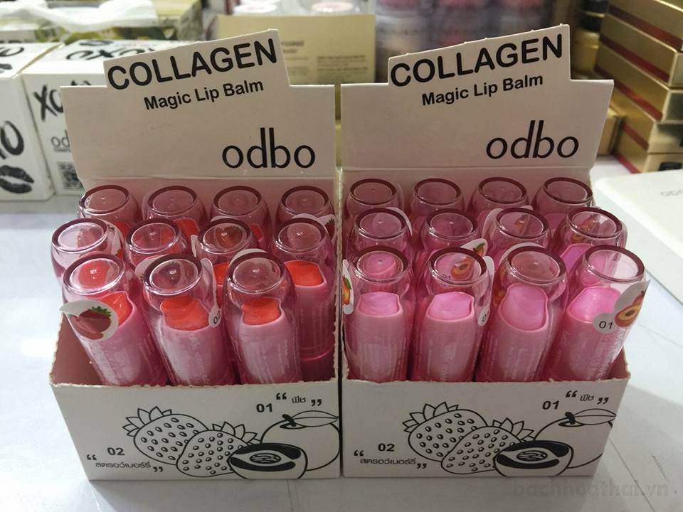 Son dưỡng môi Odbo Collagen magic Lip Balm