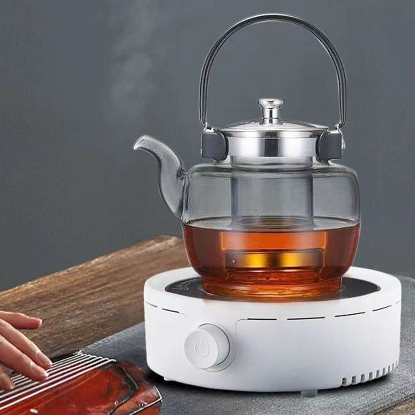 Trà điện bếp hiệu quả im lặng xách tay nhỏ Tấm nhiệt gốm cho nước sôi sữa Trà cà phê
