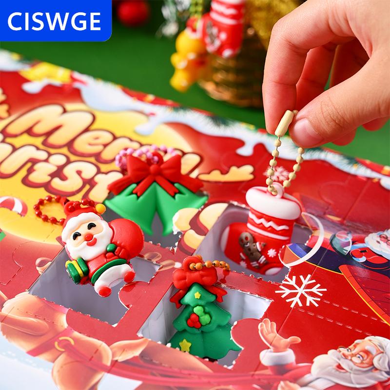 [COD] CISWGE 1 bộ 24 chiếc móc khóa búp bê giáng sinh quà tặng bất ngờ đếm ngược 24 ngày, tiệc giáng sinh năm mới Quà Tặng tiệc sinh nhật