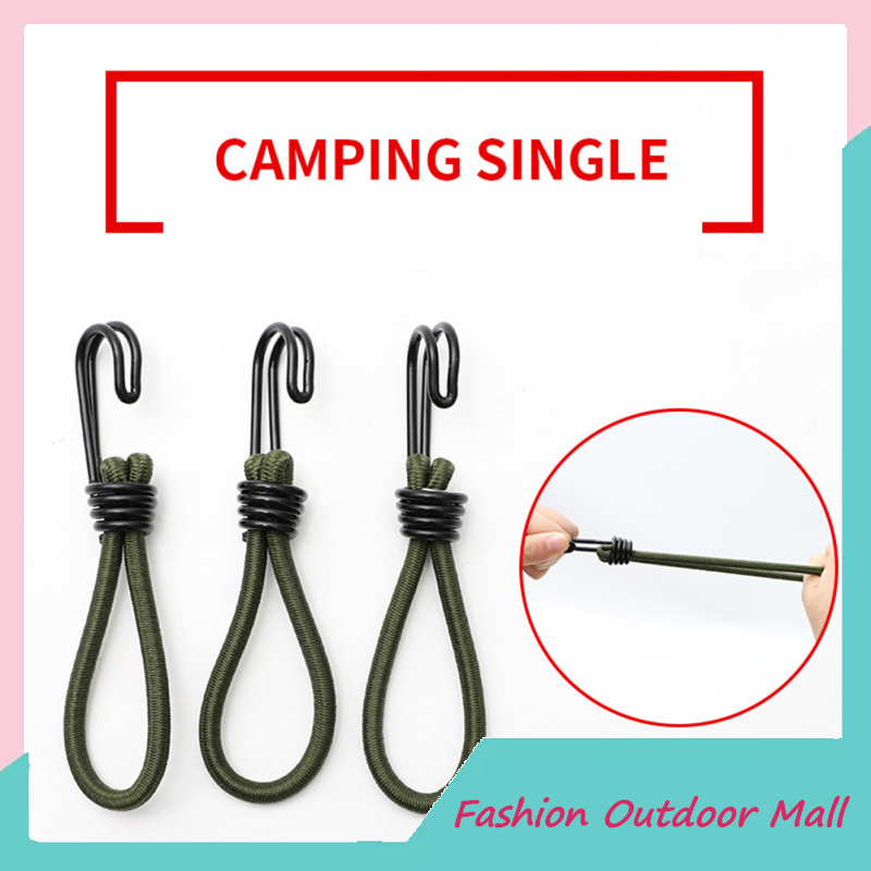 Outdoor Tent Elastic Buckle Latex Elastic Rope Camping Tent Canopy Windproof Rope Buckle Ground Nail Fixing Buckle ราคา 15 บาท*ส่งฟรี