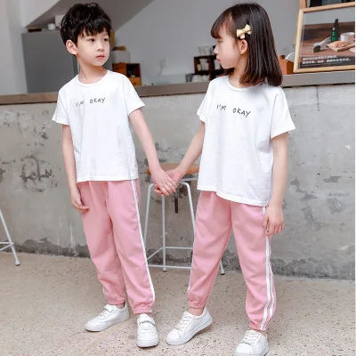 2-11Yrs Kids Long Pants Boy Linen Trousers Girls Boys Solid Color Casual Pants Anti-mosquito Korean Style Sport Pants