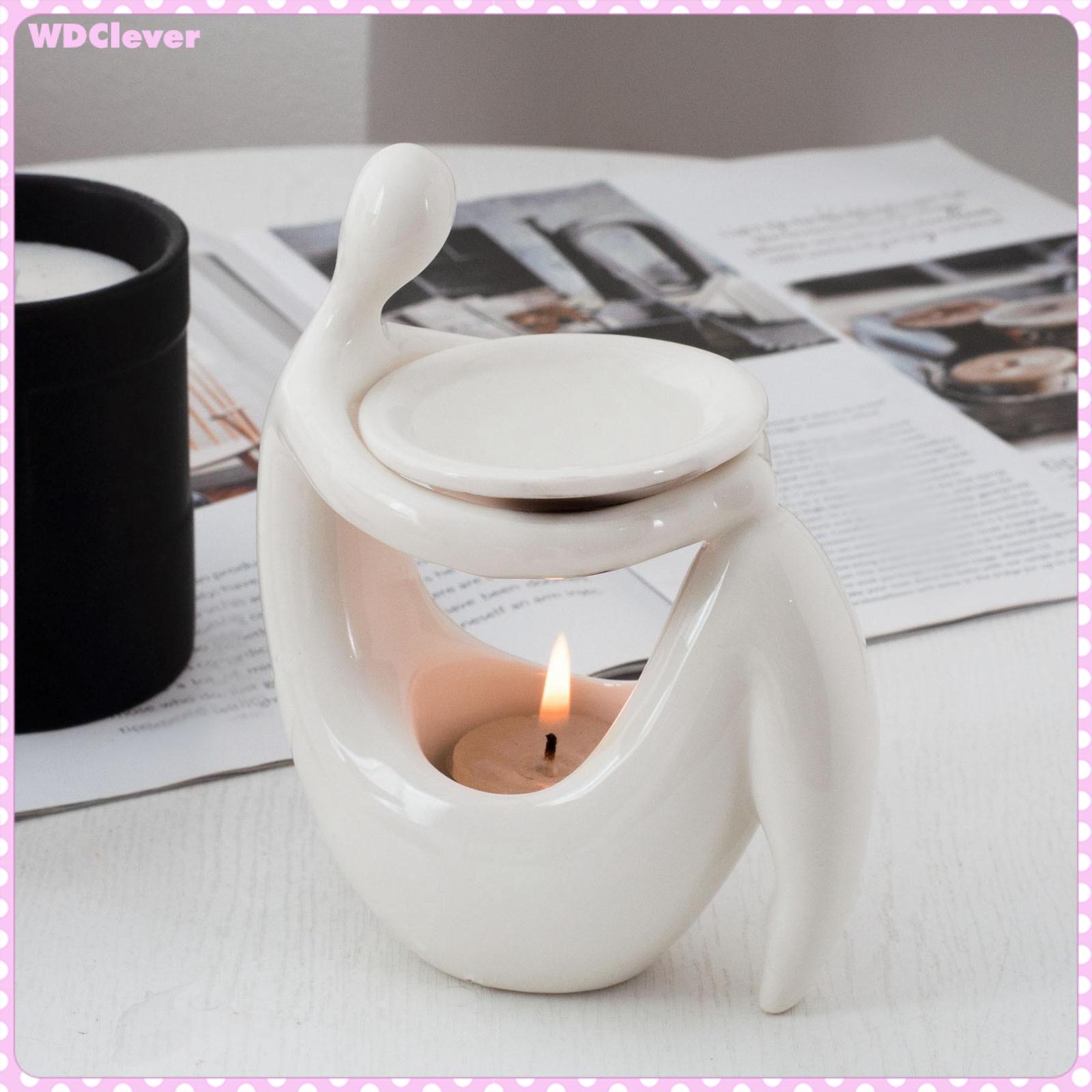 WDClever Ceramic Essential Oil Burner Handmade Versatile Tealight Holder