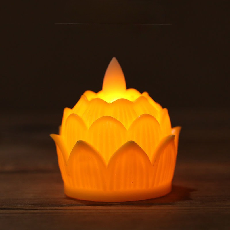LED Lotus Candle Lights Swinging Diwali Electronic Candles Long Lights for Deepavali Table Decoration Item