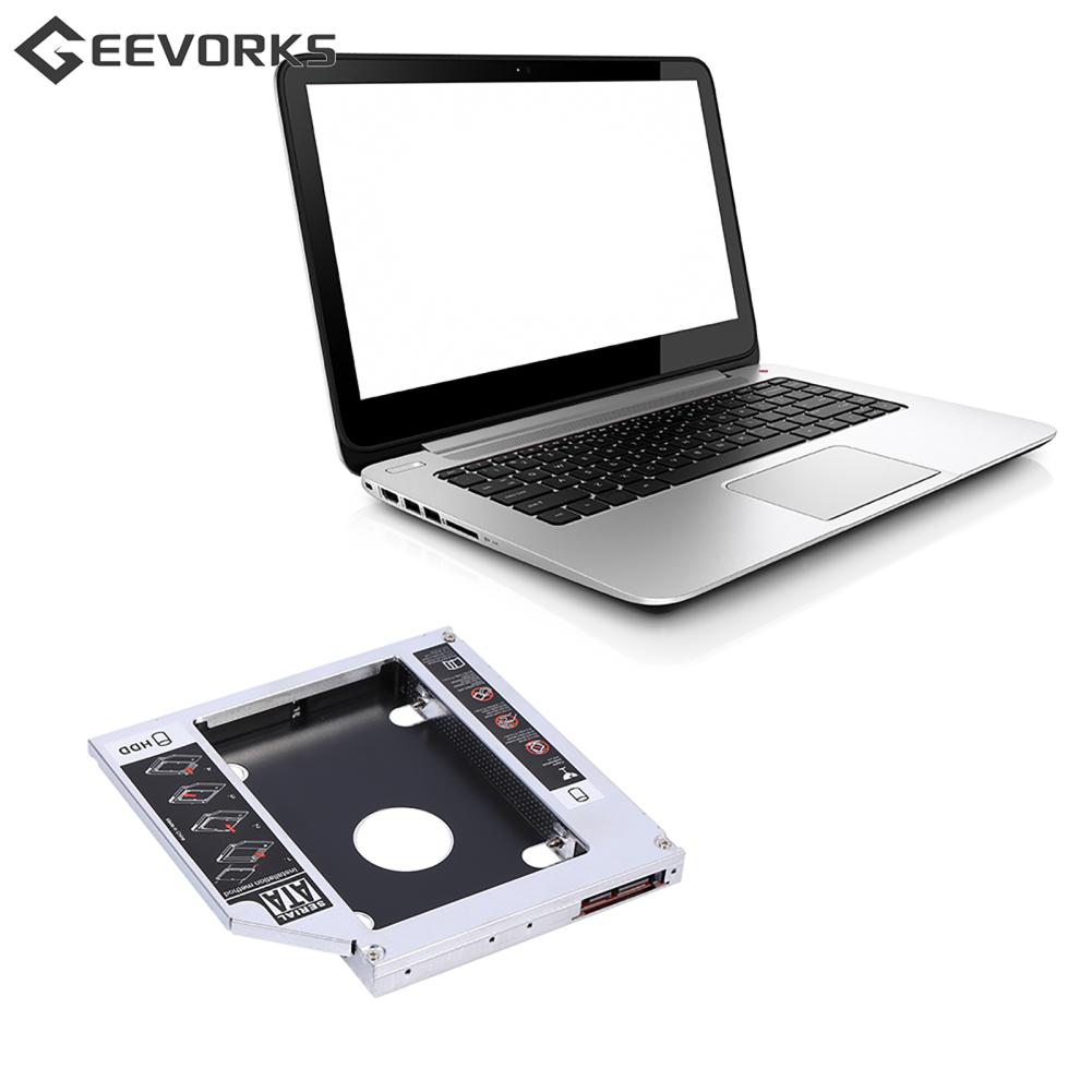 Geevorks eryue 12.7mm Vỏ đựng ổ SSD nhôm cho Máy Tính Xách Tay Khởi động kép tiếng ồn hấp thụ cho 2.5 inch ổ cứng CDROM Ổ đĩa quang giao diện-13 Pin Bộ chuyển đổi SSD