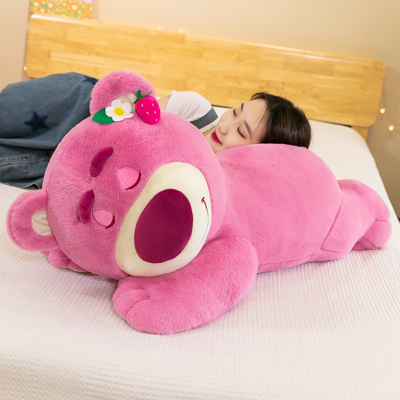 luoxiang4 Cut Strawberry Bear Pink Doll Plus Toy Throw Pillow for Valentine's Gifts to Girlfriend Children's Day Large Pillows & Bolsters ราคา 407 บาท*ส่งฟรี