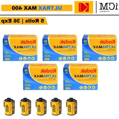 5 roll Kodak Ultramax 400 35mm Roll Film