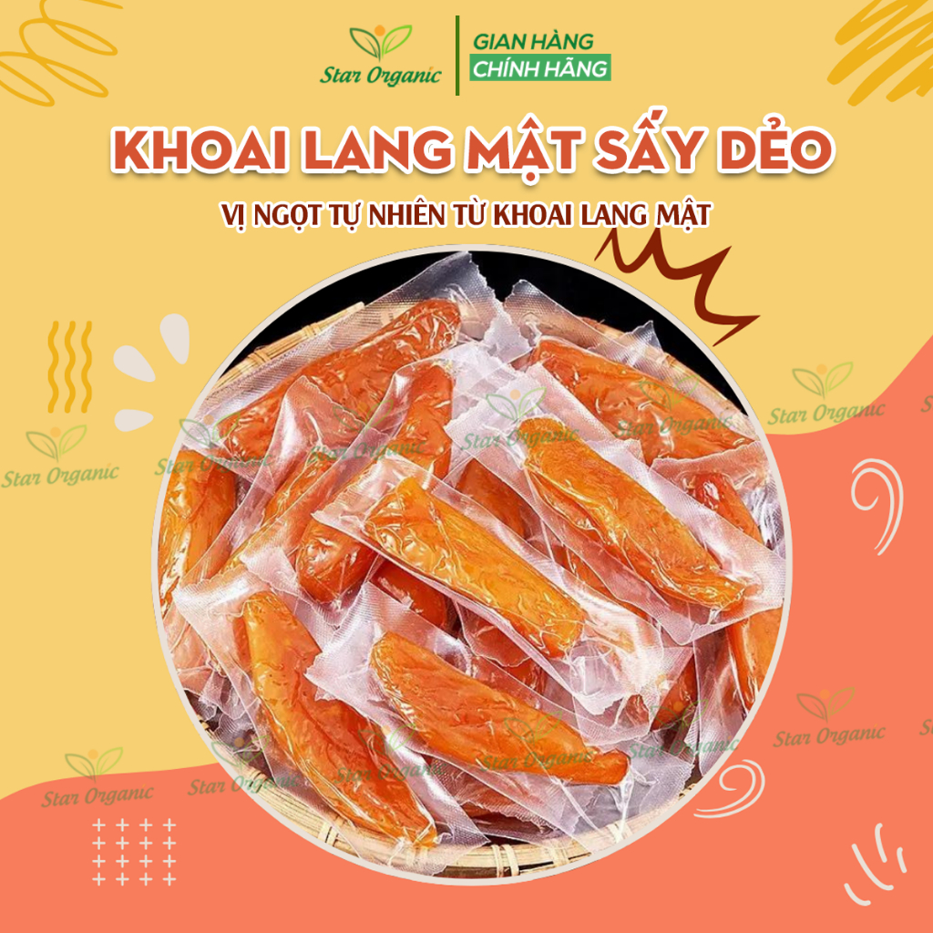 Khoai Lang Mật Sấy Dẻo Nguyên Củ Nguyên Chất Không Đường