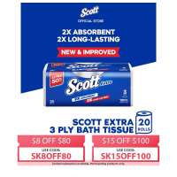 Scott Extra Regular 3-Ply Toilet Tissue - 20 Rolls