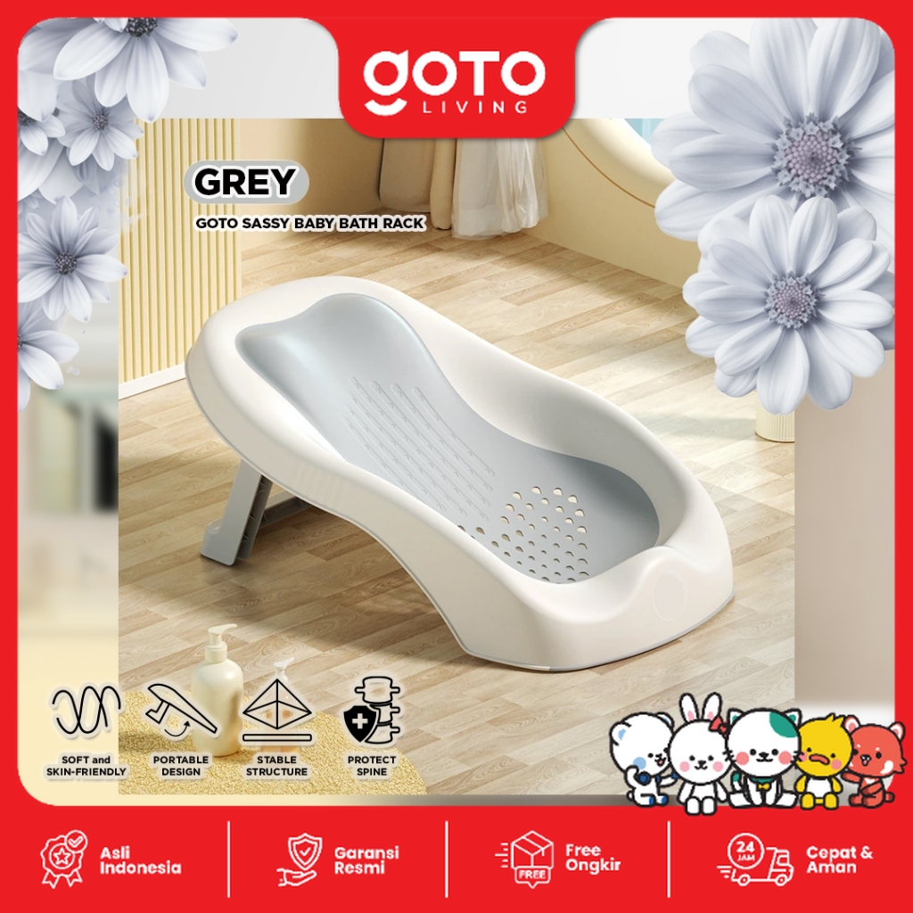 Goto Sassy Baby Bath Rack Tempat Alas Bak Mandi Bayi Newborn Model Baru