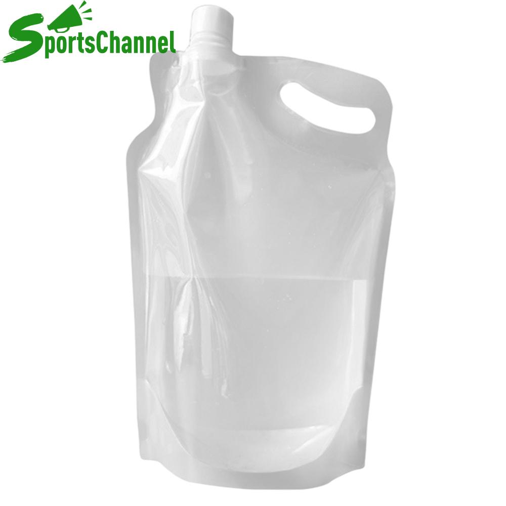 2L có thể gập lại túi nước uống uống cầm tay bình nước miệng nhỏ xử lý không có rò rỉ cho Cắm Trại Đi Bộ Đường Dài đi xe đạp