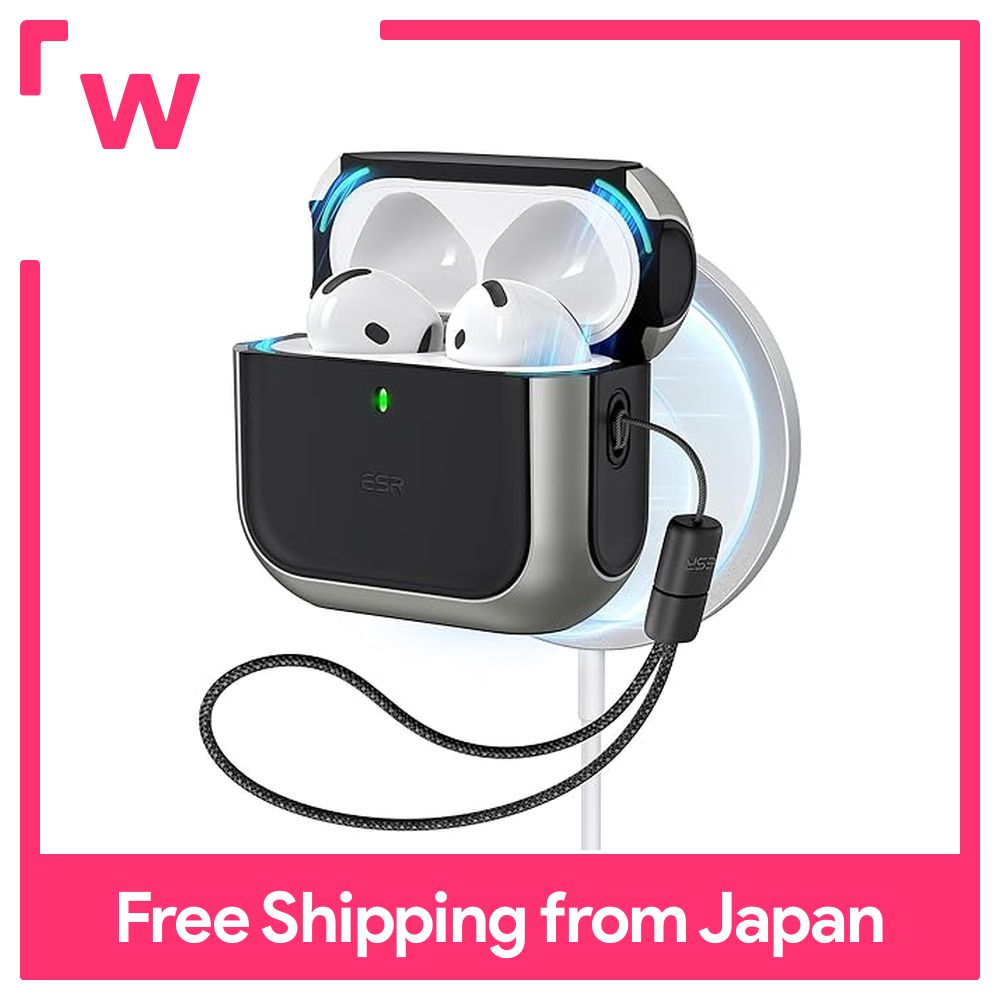 ESR For AirPods Pro 2 Case, Compatible With AirPods Pro 2nd/1st Generation ( 2023/2022/2019), USB C/Lightning Cable, MagSafe Ready, Secure Closure, Easy Open, Cyber Series, Blue - View #4