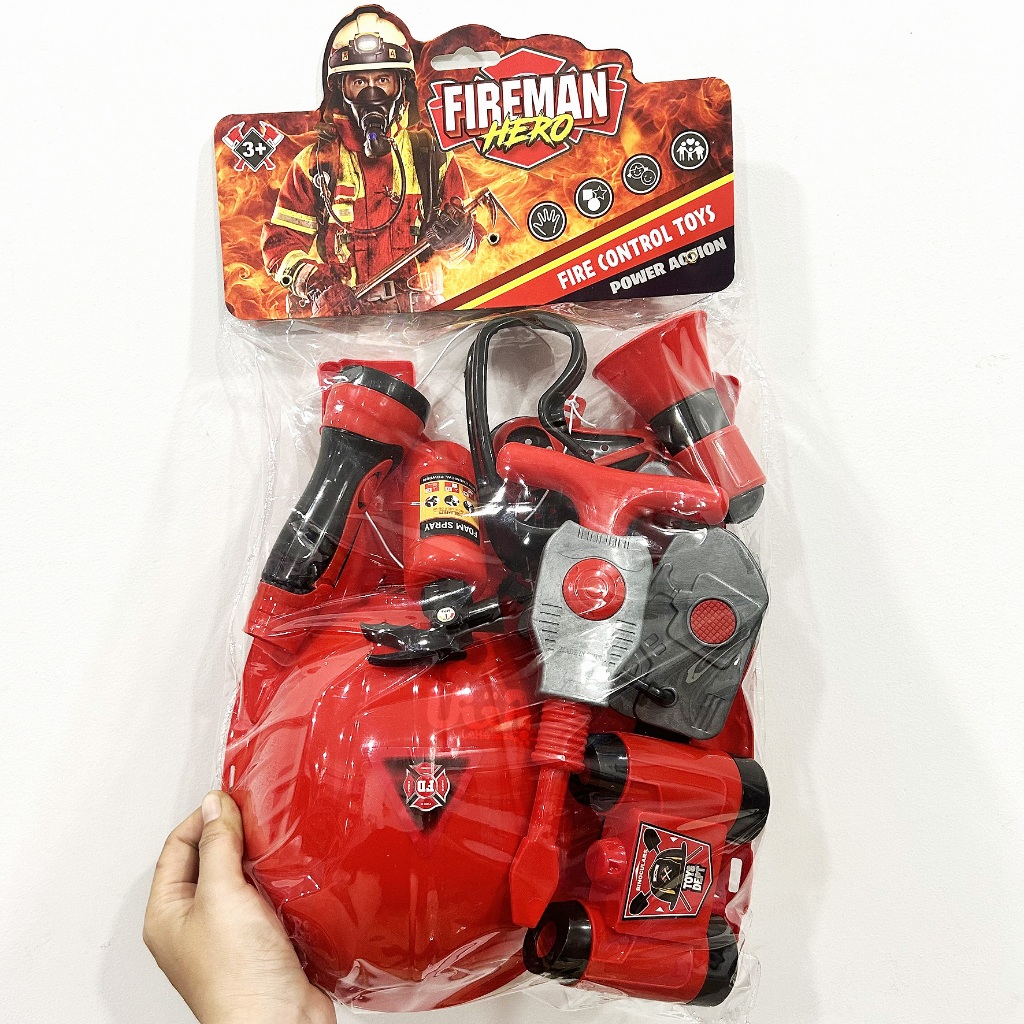 Combo bộ đồ chơi hóa thân thành lính cứu hỏa fireman hero - lahakids