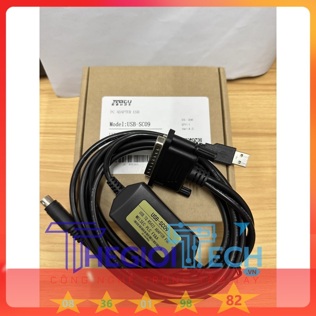 Dây Cáp nạp lập trình Mitsubishi - USB-SC09 A + FX ĐEN