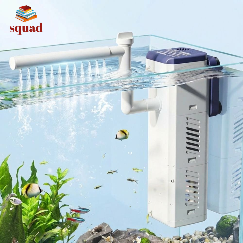 SQUAD Lưu thông khí Bộ lọc bể cá nhỏ Bộ lọc 4 trong 1 Vòi phun mưa Bơm lọc bể cá Hệ thống sục khí Người tạo sóng Hệ thống tuần hoàn nước Bể cá nước ngọt