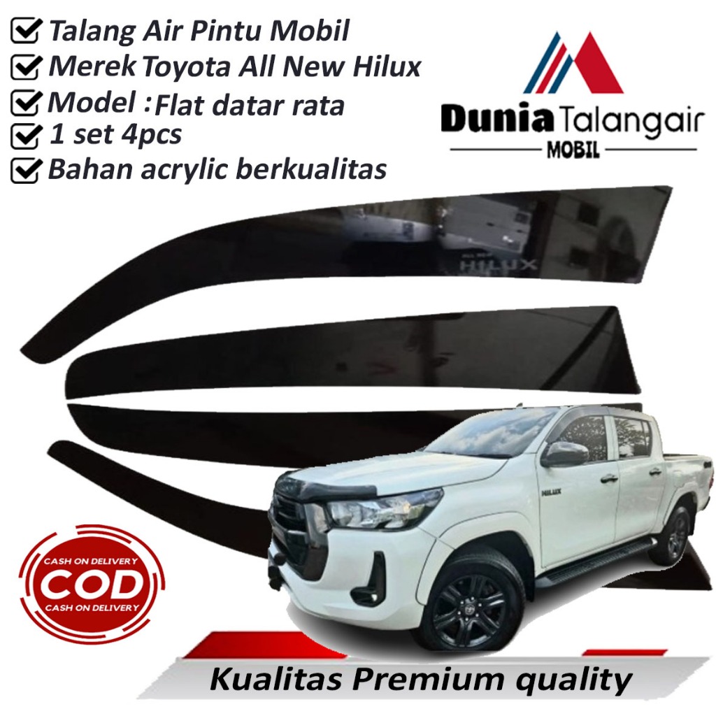 Talang Air Mobil Toyota All New Hilux Double Cabin 2016-2025 Premium Quality Harga 200,000 rupiah*Gratis Ongkir