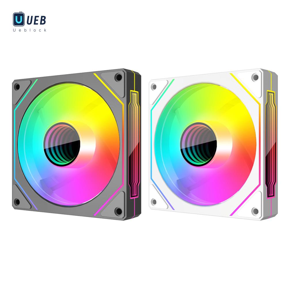 Ueblock✈ 12cm ARGB 5V 3Pin 4 Pin PWM Computer Chassis Fan 800-1800 RPM Quiet Cooling Fan Silent Ventilador for PC Cooler and Case ราคา 147 บาท*ส่งฟรี