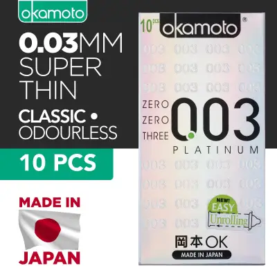 Okamoto 003 0.03 Platinum Condoms Pack of 10s