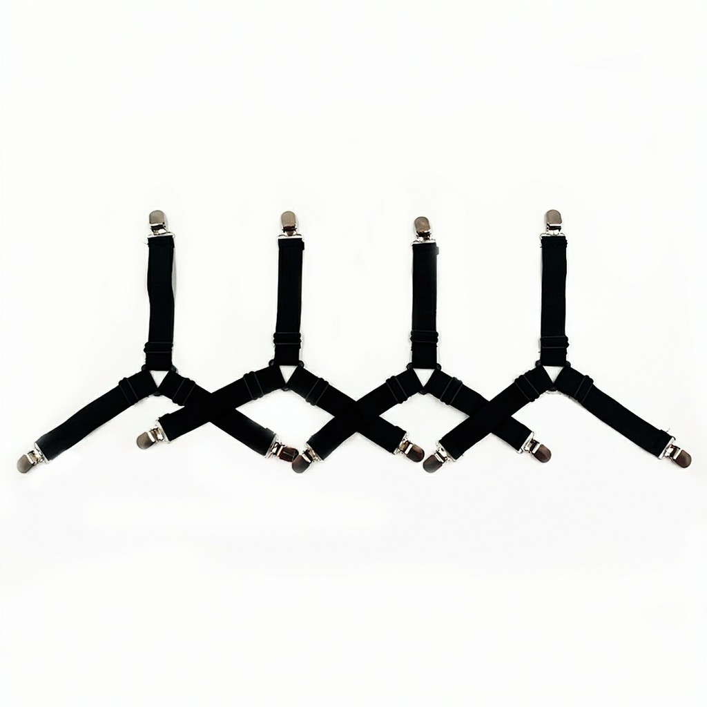 Adjustable bed sheet clamp hanging buckle strap heavy duty 6 triangle rope clamp
