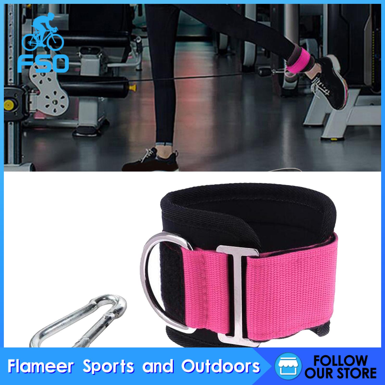 Flameer Ankle Fitness Strap Cable Attachment D Ring for Weightlifting