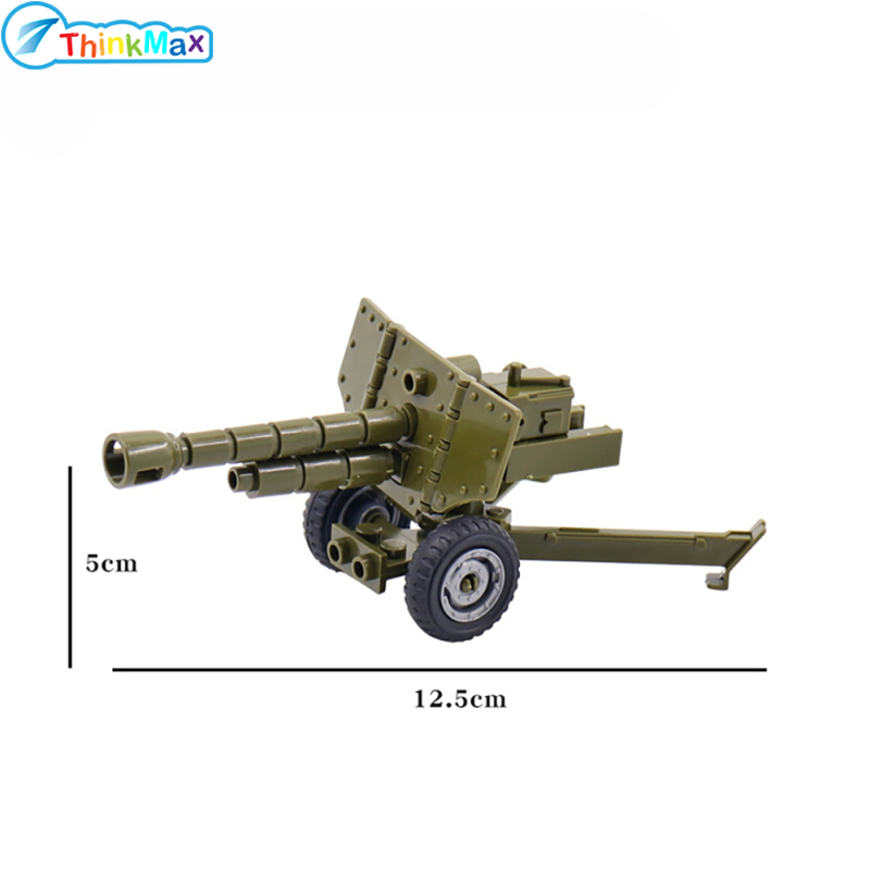 2024New!Military Weapons Minifigures Building Blocks Cannon Howitzer Assembled Toys For Kids Holiday Gifts ราคา 22 บาท*ส่งฟรี
