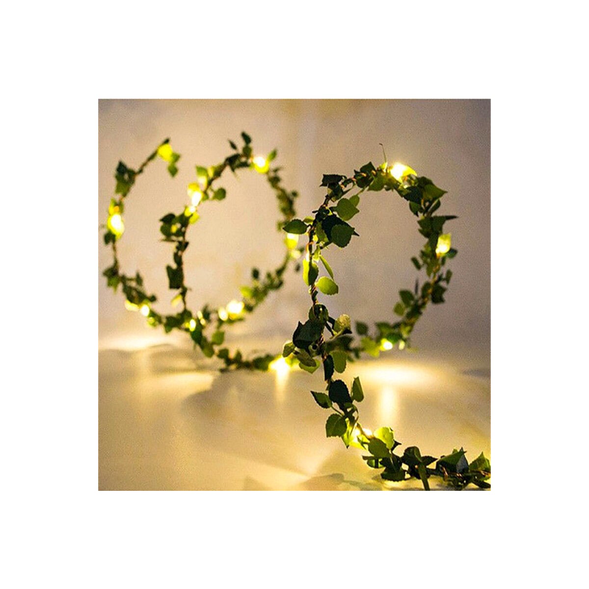 【Daily Deals】 Artificial Flower Leaf Led Fairy Lights Garland Christmas Tree Decoration Outdoor Room Curtain Lamp Wedding Party Garden Decor