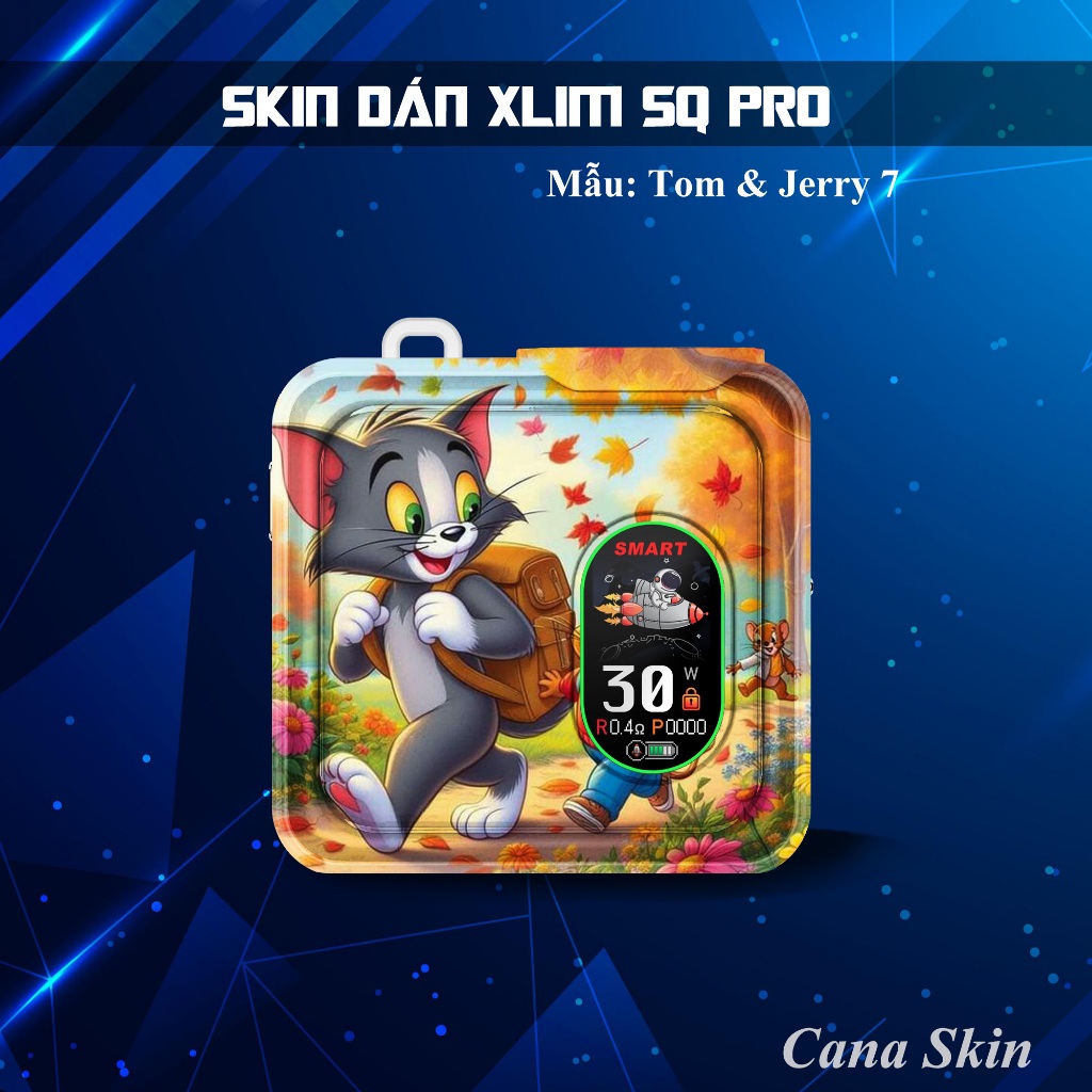 Miếng dán skin in hình Tom & Jerry 5 cho Xlim sq pro v2  favo  feelin  riil x ...in hình theo yêu cầ