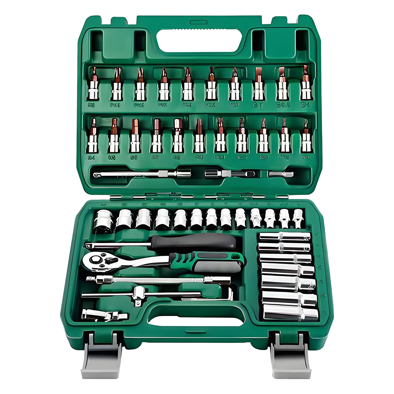 53 Chiếc Chrome Vanadium Ổ Cắm Bu Lông 53PC Cờ Lê Bộ Vít Bộ Dụng Cụ Sửa Chữa Dụng Cụ Sửa Chữa Bánh Cóc Tay Cầm Bit Cờ Lê GUY-VN