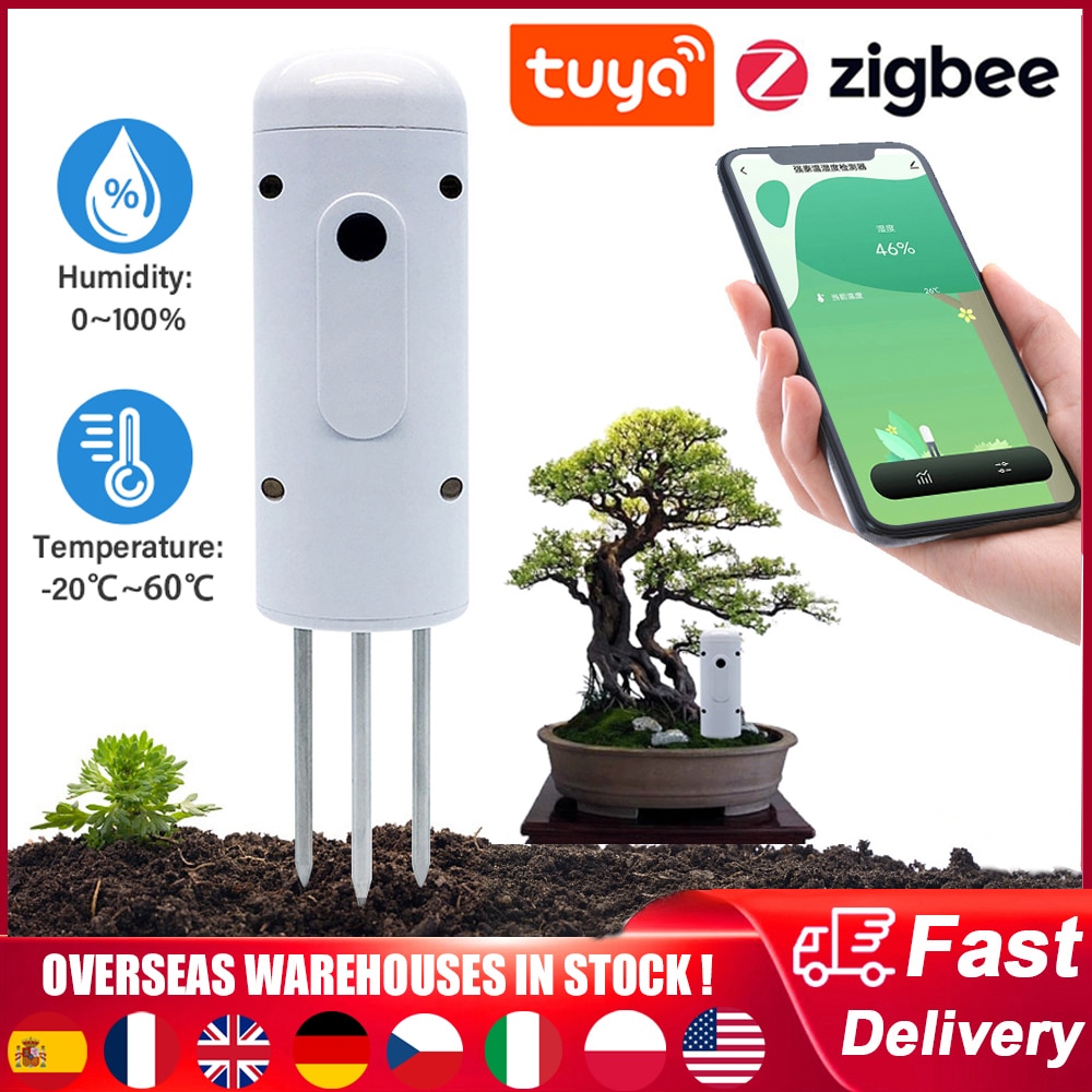 YIERYI Tuya Zigbee Wireless Soil Moisture Meter, Temperature