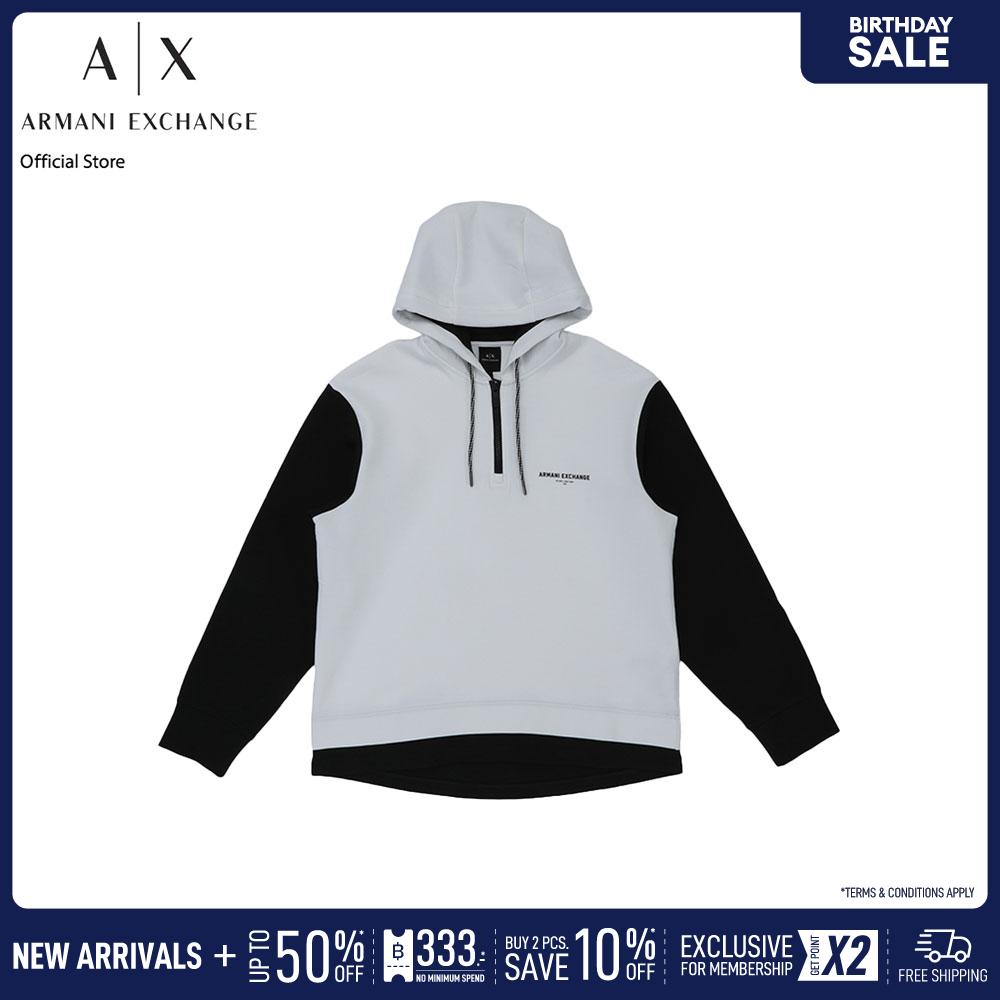 Armani Exchange Sweatshirt Men XM000291-AF10818-M0052 Off-White - ยี่ห้อ AX Armani Exchange ราคา 8,990 บาท*ส่งฟรี