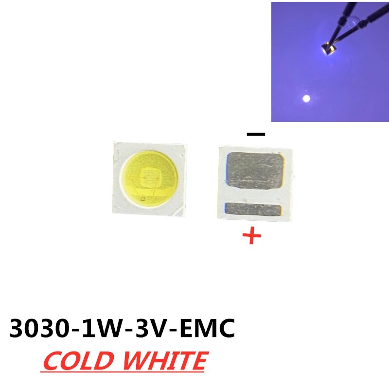 3030 1W 3V EMC lextar 3V công suất cao đèn nền LED 1.8 W 2W 3030 3V màu trắng lạnh 150-187lm pt30w45 V1 ứng dụng truyền hình 3030 EMC 1000 cái