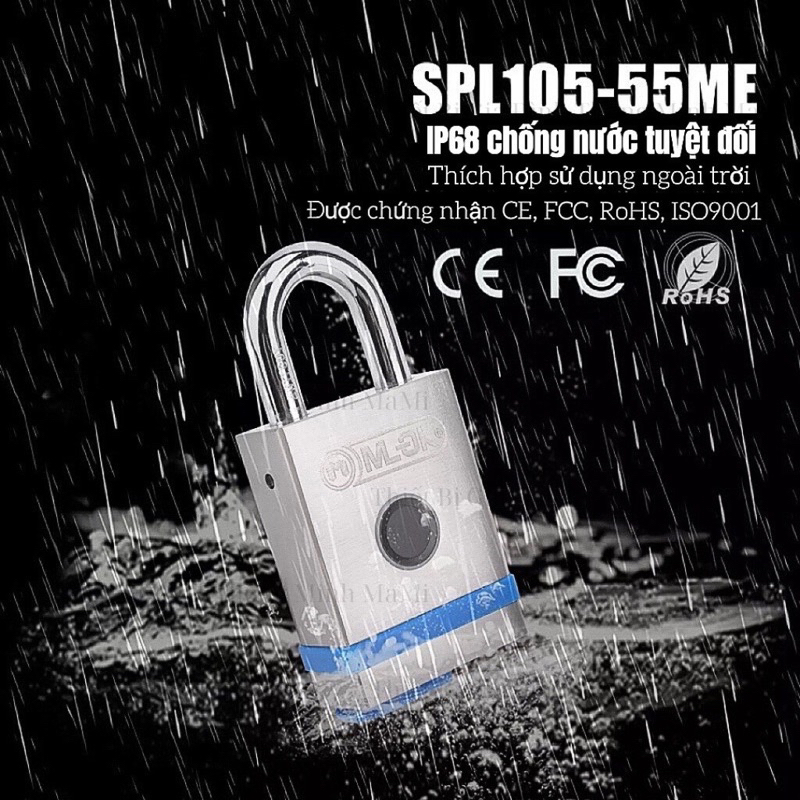 Ổ KHOÁ THÔNG MINH MLOCK SPL 105/55 MỞ KHOÁ 4 CHỨC NĂNG CHẤT LIỆU INOX 304 CHÍNH HÃNG NHẬP KHẨU ĐỨC