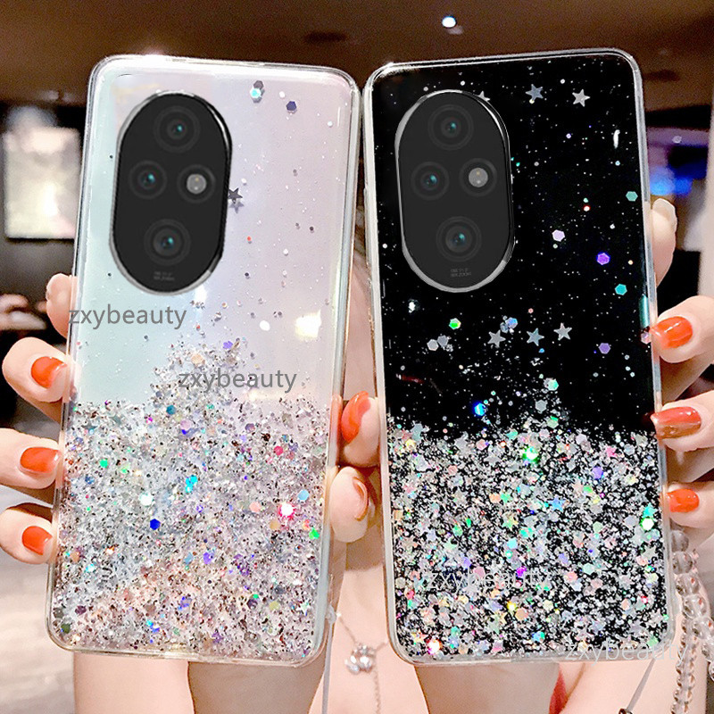 SEAHAI Case For Honor 200 Lite 5G, Ultra Thin Soft Silicone Clear Back TPU Bumper Shockproof Cover Fashion Flowers Graphic Colorful Skin Slim Case, Vines - View #3