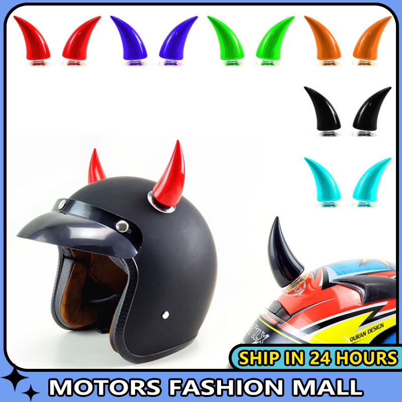 Dianemak ready stock Motorcycle Helmet Devil Horn Silicone Suction Cup