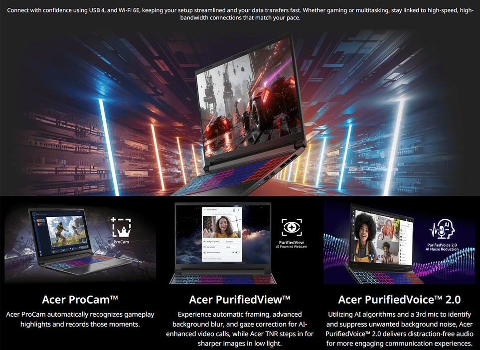 Acer Nitro V16S Ai R8T2 | 16" WUXGA 180Hz | Ryzen 5 240 | 16GB DDR5 | 512GB SSD | RTX 5050 8GB | W11 12 dde0086138955d7333fd391611e7ea7c