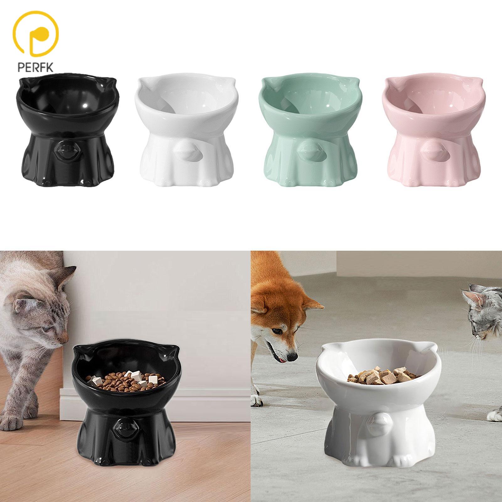 Raised Cat Bowl Dog Bowls Stylish Ceramic Non Slip Stable Cat Feeding Bowls Extra Wide Elevated Cat Bowl for Indoor Cats ราคา 1,465 บาท*ส่งฟรี