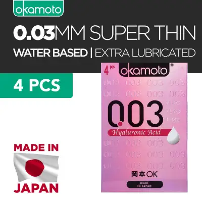 Okamoto 003 0.03 Hyaluronic Acid Condoms Pack of 4s