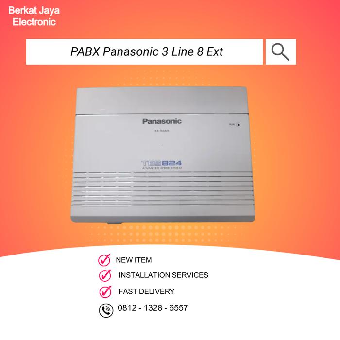 PAKET PABX PANASONIC KX - TES 824 ( KAPASITAS 3 LINE, 8 EXTENSION ) Harga  10,520,000 Ringgit*Penghantaran Percuma