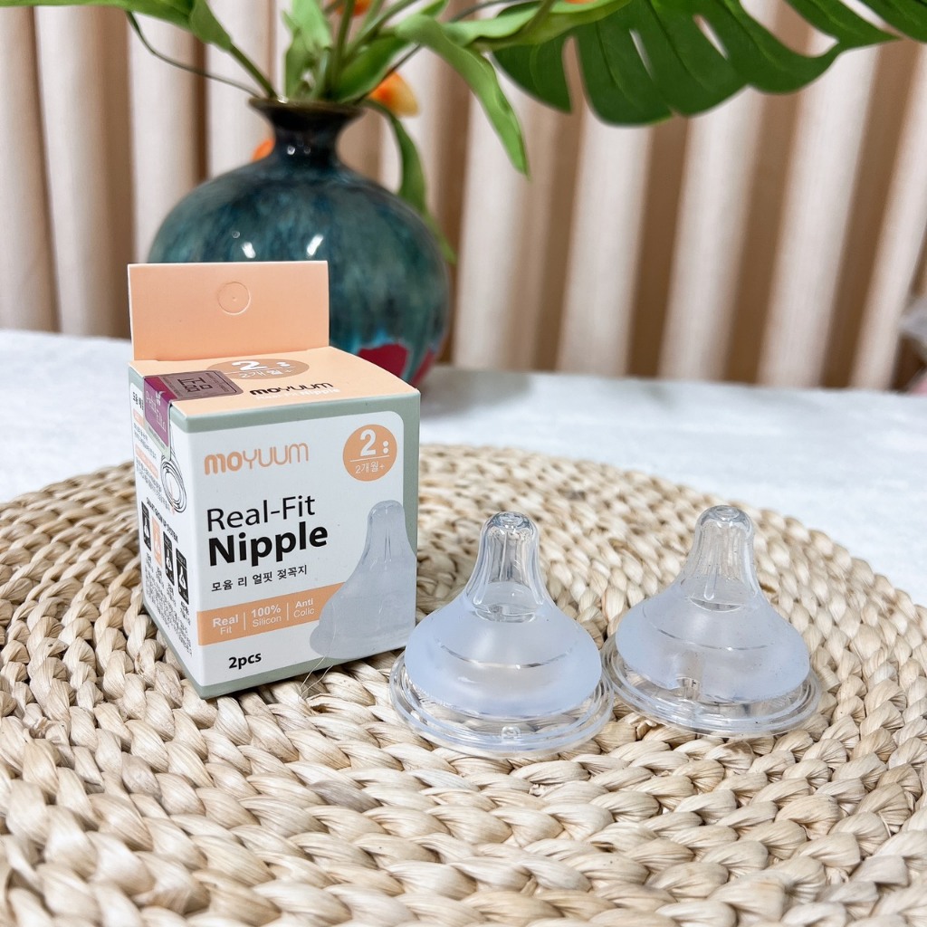 Núm bình sữa Moyuum đủ size chất silicon y tế siêu mềm Núm ti bình sữa Moyuum size 1234