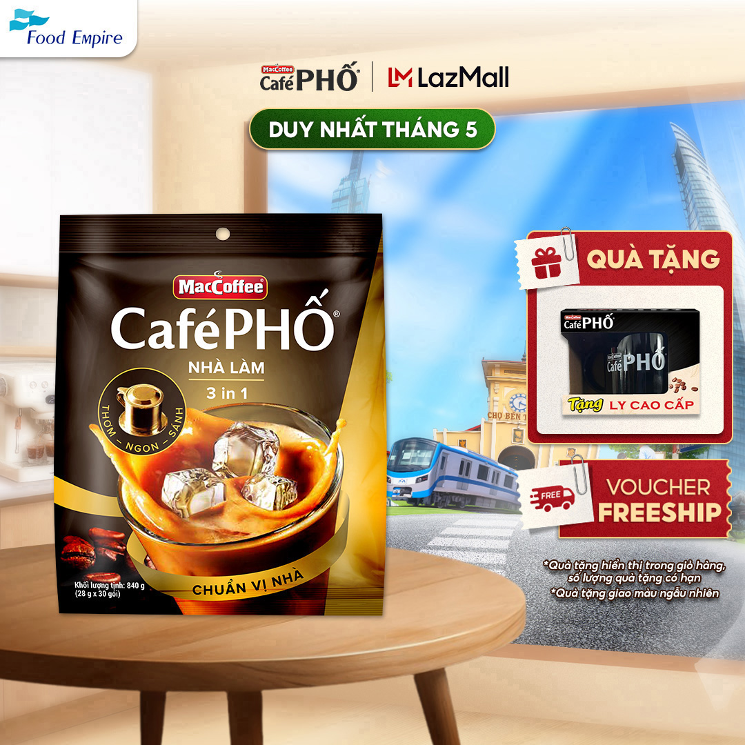 Túi Cà phê Phố Nhà làm - MacCoffee (túi 30 gói x 28g)