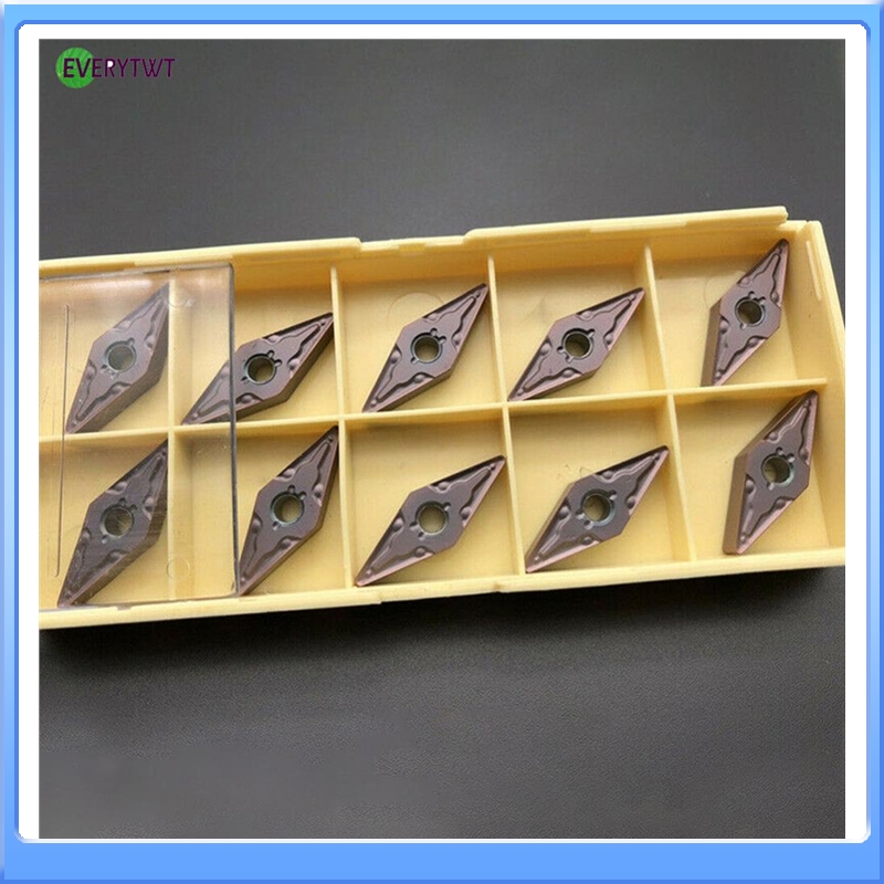 10 chiếc máy cắt VNMG332-MA vnmg160408 bp1125 có thể lập chỉ mục cacbua CNC biến hoàn toàn mới và