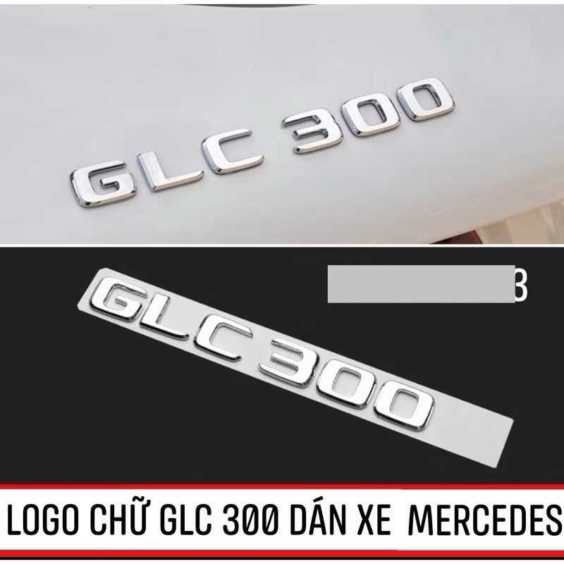 logo GLC 300 dán xe MERCEDES hàng có tem hãng