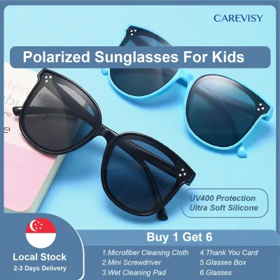 CAREVISY Polarized Sunglasses Kids UV400 Protection Anti Glare Hiking Travelling Outdoor Sunglasses for Kids C6040