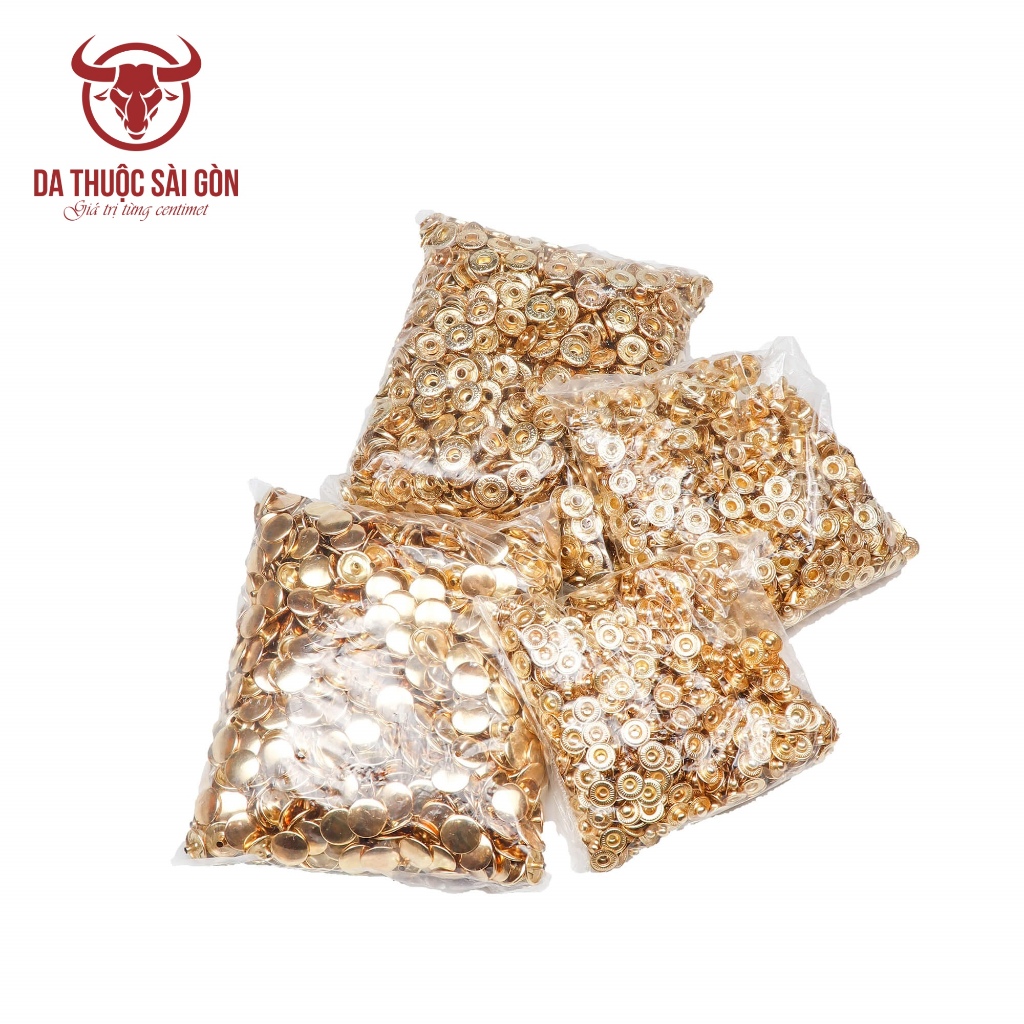 Set 50 bộ cúc bấm kim loại 4 chi tiết - da thuộc sài gòn