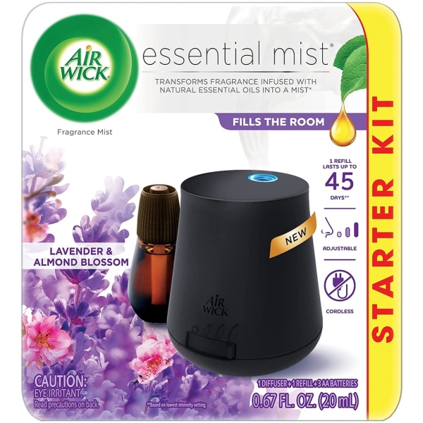 (New Model) Air Wick Essential Mist Starter Kit (Lavender Almond / Orange Mint) Singapore